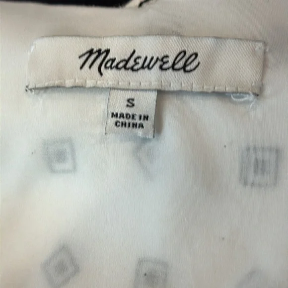 Madewell White and Black Patterned Dress - Picture 4 of 7